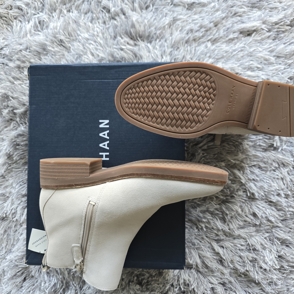 Cole Haan River Chelsea Cream and Brown Ankle Booties